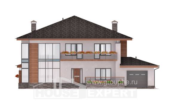 305-001-П Проект двухэтажного дома, гараж, огромный коттедж из арболита, Приморско-Ахтарск