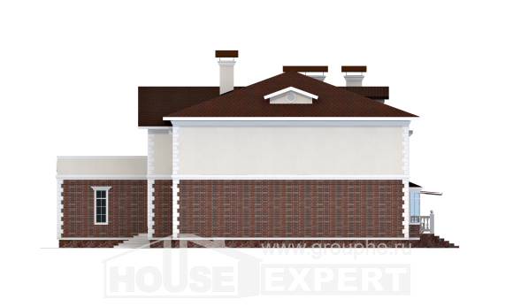 380-001-Л Проект двухэтажного дома, гараж, классический загородный дом из кирпича, Абинск