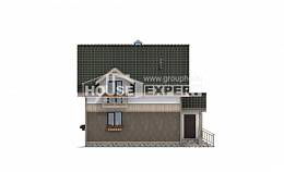 105-001-Л Проект двухэтажного дома с мансардой, доступный коттедж из бризолита, Новокубанск