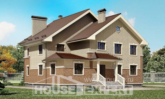 300-004-Л Проект двухэтажного дома, огромный коттедж из поризованных блоков, Тимашёвск