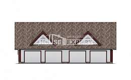 145-002-Л Проект гаража из поризованных блоков Темрюк | Проекты домов от House Expert