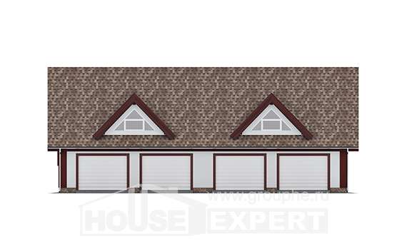 145-002-Л Проект гаража из поризованных блоков Темрюк | Проекты домов от House Expert