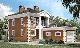 150-006-П Проект двухэтажного дома, гараж, уютный загородный дом из поризованных блоков Ейск | Проекты домов от House Expert